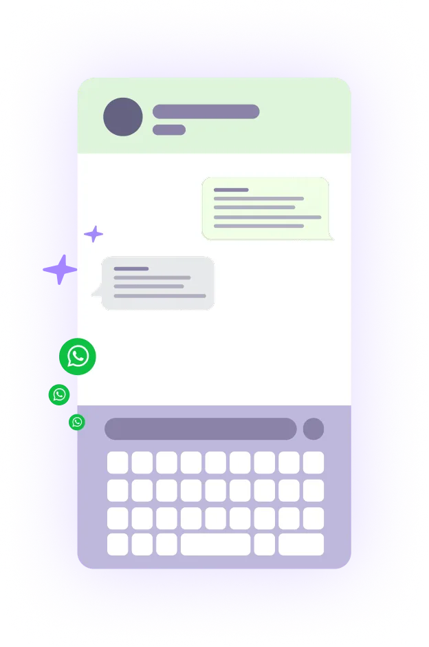 WhatsApp-Chat mit vordefinierten Fragen