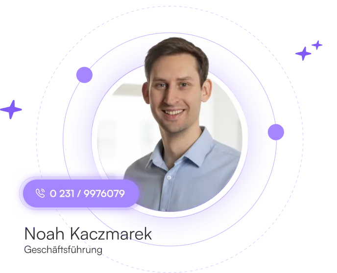 Noah Kaczmarek, Ansprechpartner für die Potenzialanalyse bei PlusPublish